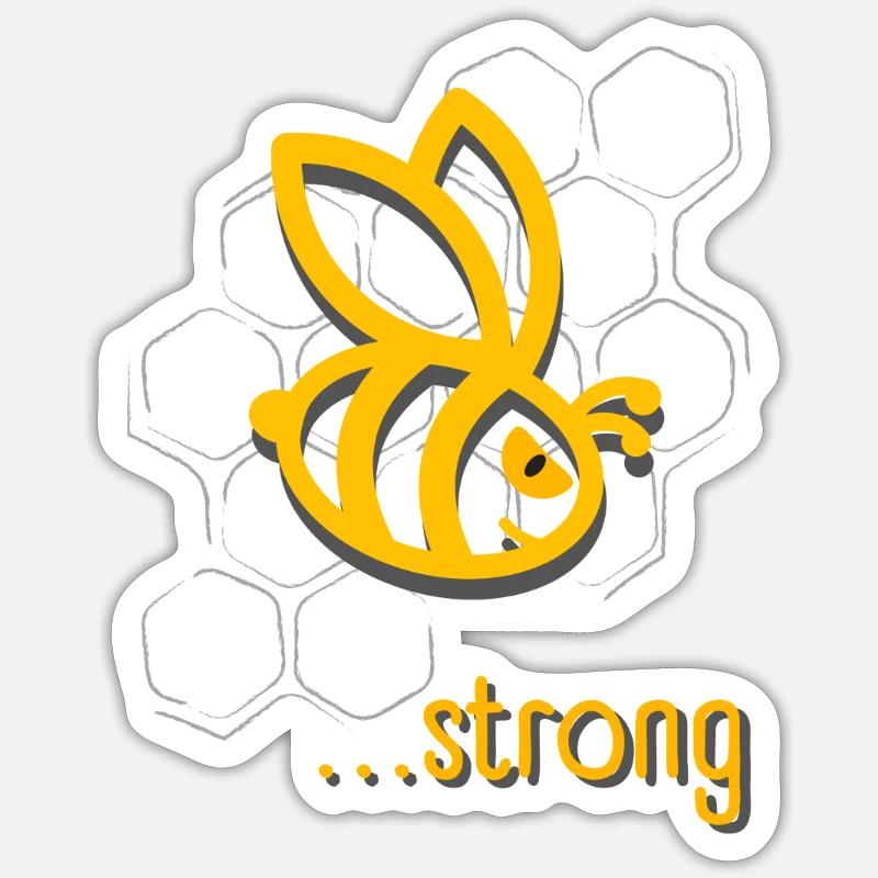BE STRONG! Motivation Statement Design - Sticker size S (10 x 10 cm) - white matte