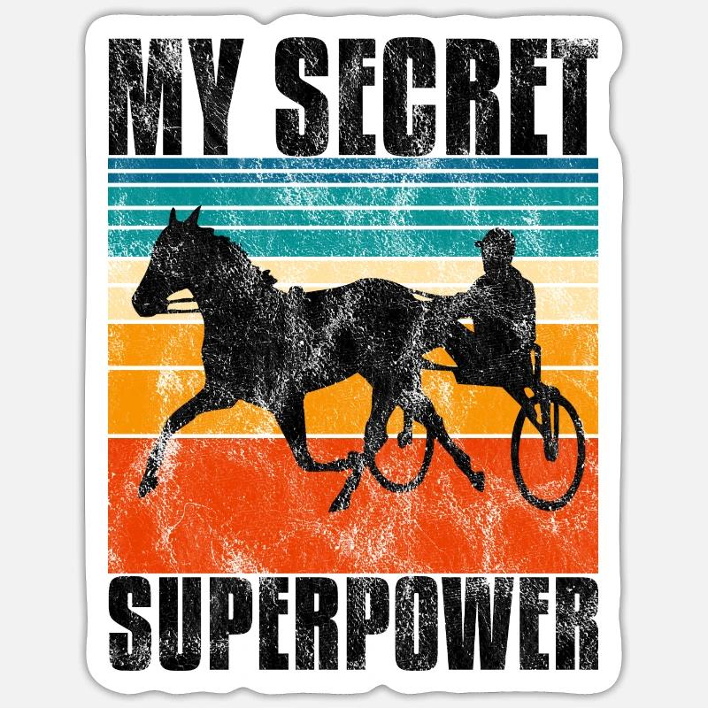Ma course secrète de superpuissance Trabreiter Sulky Sticker taille S (10 x 10 cm)