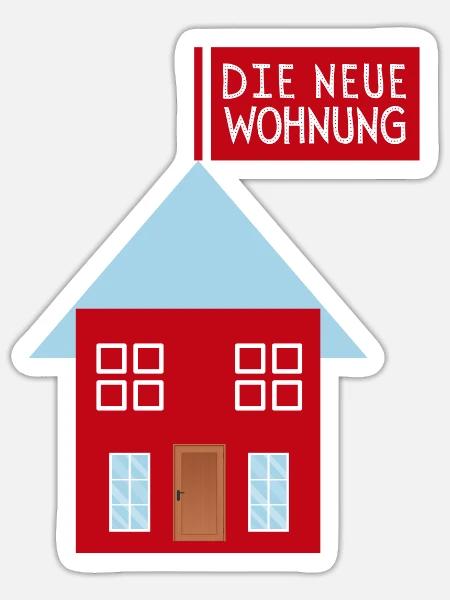 Die Neue Wohnung - Sticker Größe S (10 x 10 cm) - Mattweiß