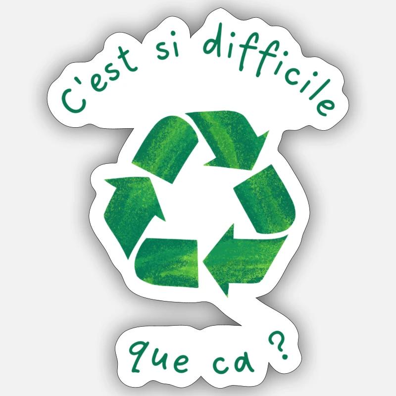 C'est si difficile que ca ? - Sticker taille S (10 x 10 cm) - blanc mat