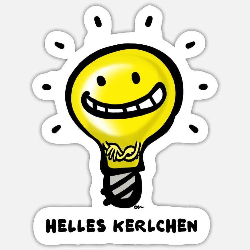 Helles Kerlchen - Sticker Größe S (10 x 10 cm) - Mattweiß