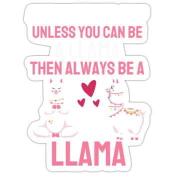 Tierliebhaber Zoo Tier Geschenk Lustiges Lama - Sticker Größe S (10 x 10 cm) - Mattweiß - Vorne