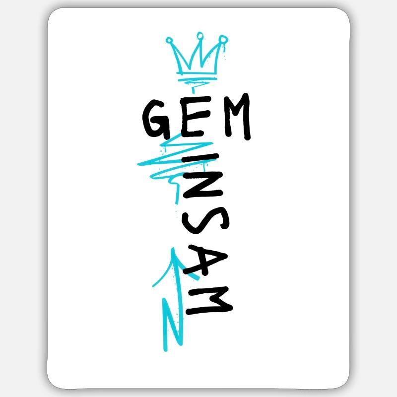 Gem gem - Sticker Größe S (10 x 10 cm) - Mattweiß