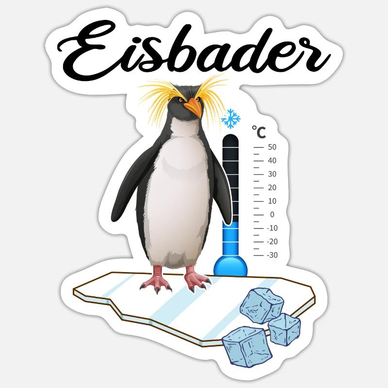 Eisbader Winterschwimmer Eisbad "winterschwimmen" Sticker Größe S (10 x 10 cm)