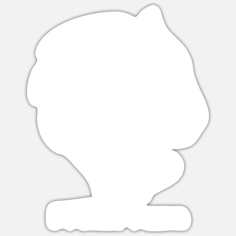 Pferd mit Mädchen - Sticker Größe S (10 x 10 cm) - Mattweiß