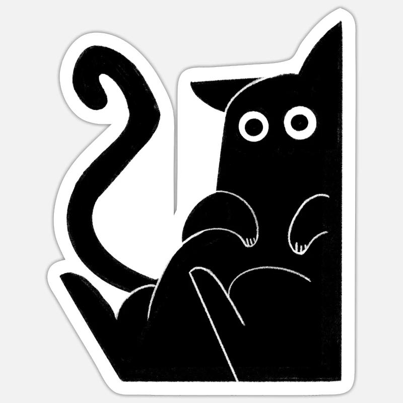 Geometry Cat 2 - Sticker size S (10 x 10 cm) - white matte