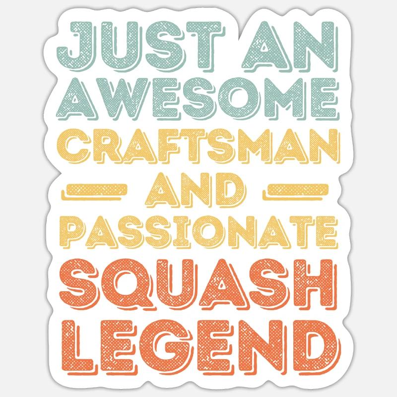 Artisan Squash rétro Sticker taille S (10 x 10 cm)