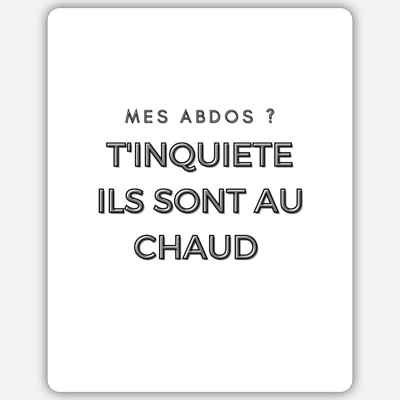 MES ABDOS - Sticker taille S (10 x 10 cm) - blanc mat