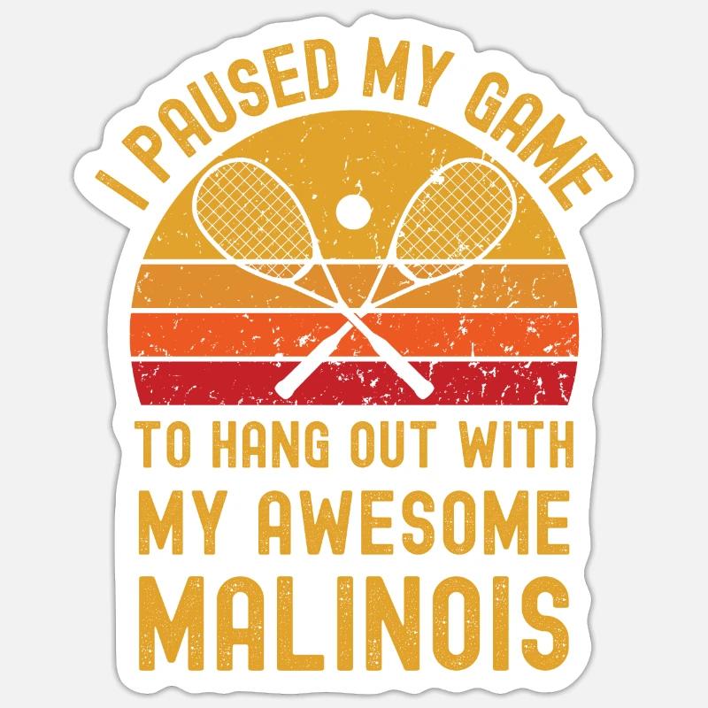 Squash und Malinois - Sticker Größe S (10 x 10 cm) - Mattweiß