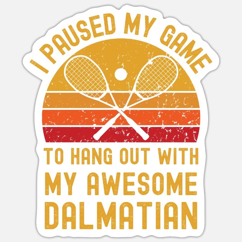Squash und Dalmatiner - Sticker Größe S (10 x 10 cm) - Mattweiß