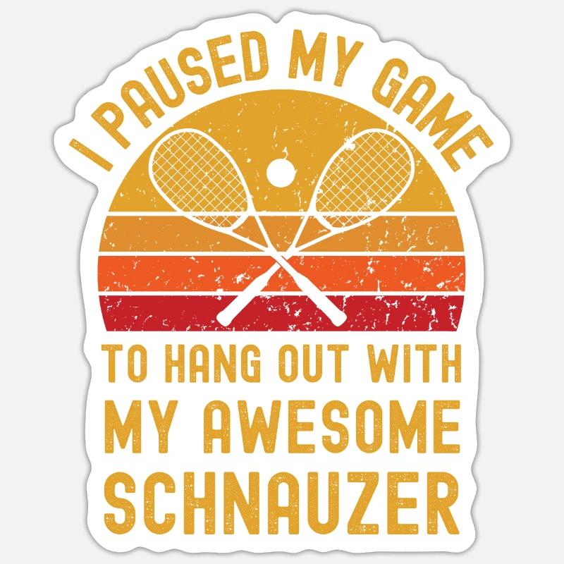 Squash and Schnauzer - Sticker size S (10 x 10 cm) - white matte