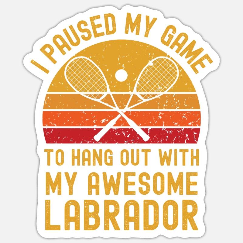 Squash and Labrador - Sticker size S (10 x 10 cm) - white matte
