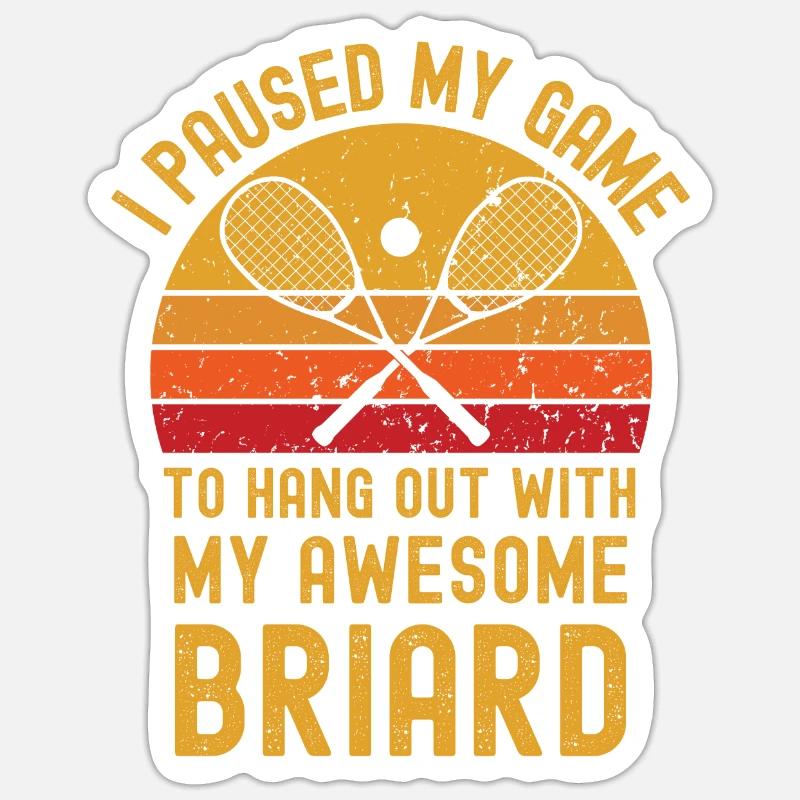 Squash and Briard - Sticker size S (10 x 10 cm) - white matte