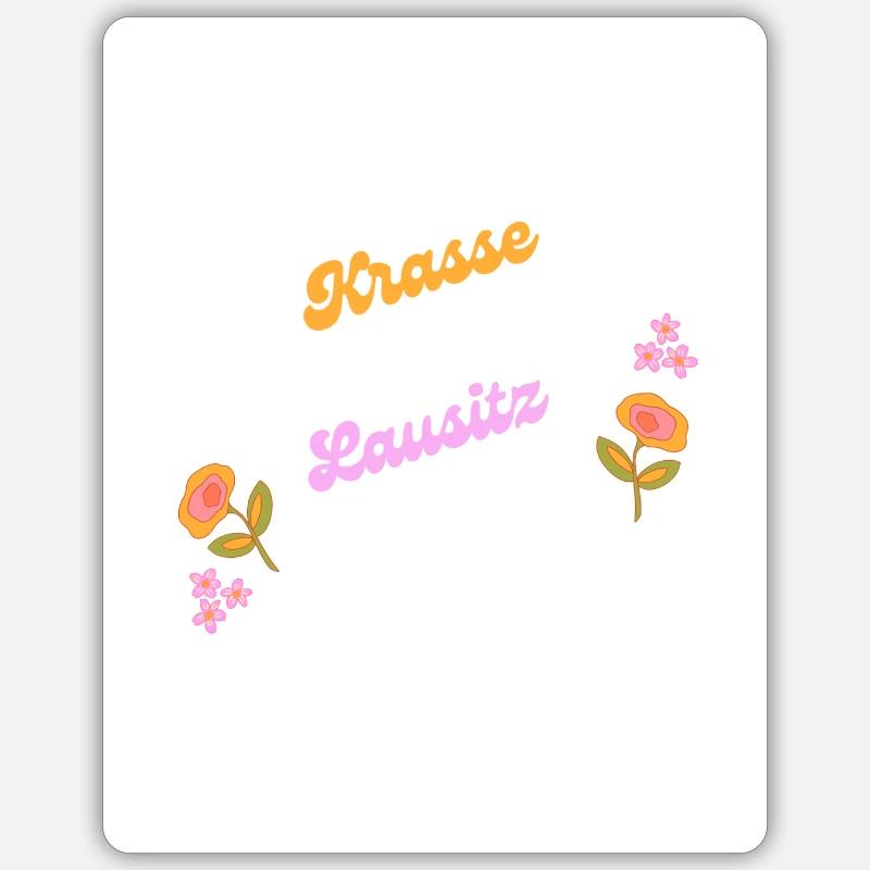 Lausitz - Sticker Größe S (10 x 10 cm) - Mattweiß