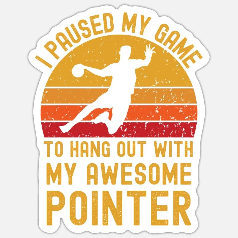 Handball and Pointer Sticker size S (10 x 10 cm)