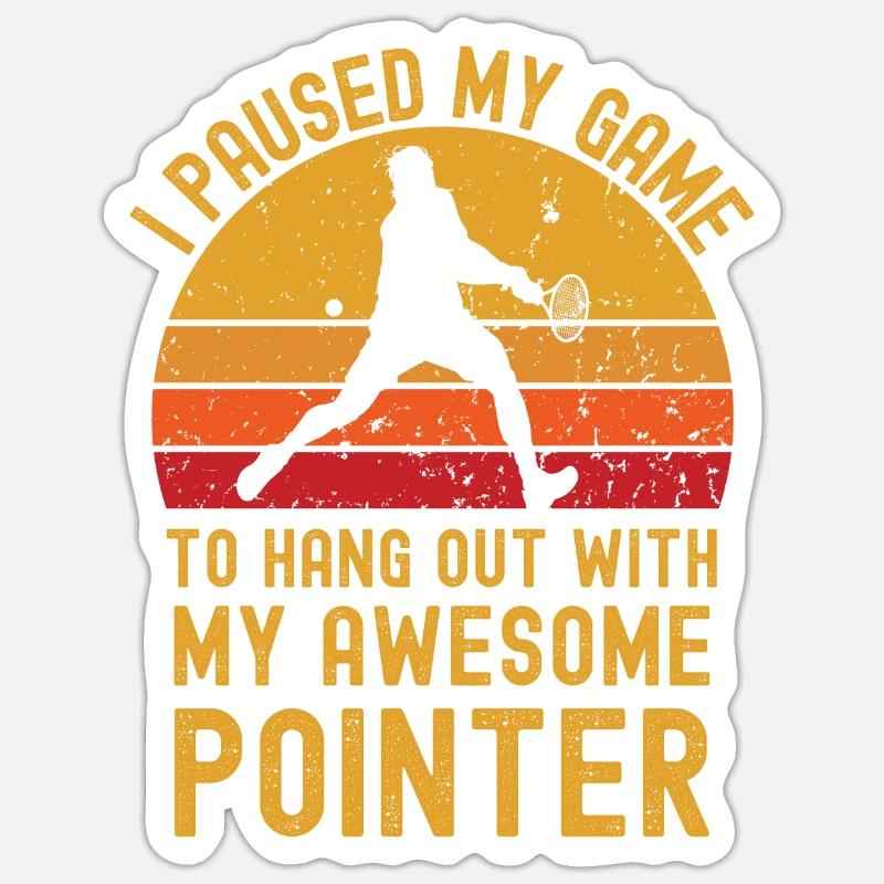 Tennis and Pointer Sticker size S (10 x 10 cm)