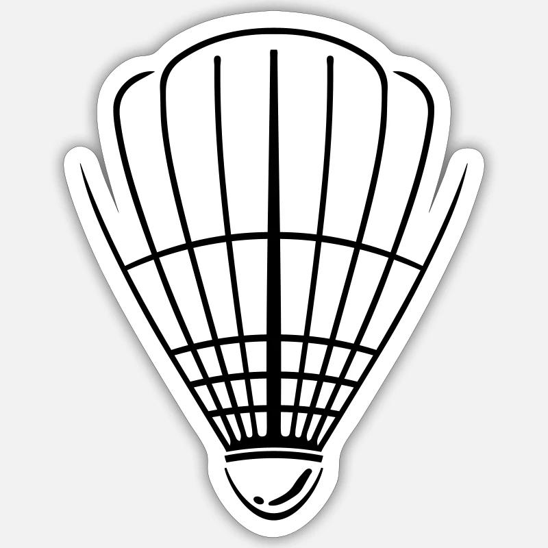 Symbole de badminton Sticker taille S (10 x 10 cm)