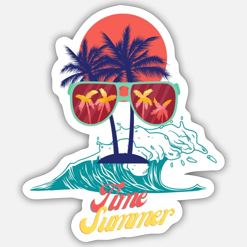 Summer time I - Sticker size S (10 x 10 cm) - white matte