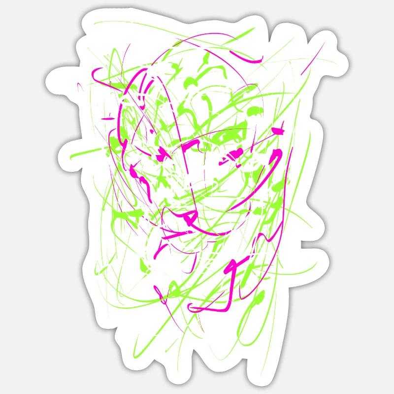 Abstract - Sticker size S (10 x 10 cm) - white matte