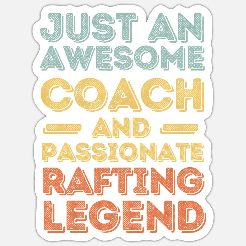 Trainer Rafting retro - Sticker size S (10 x 10 cm) - white matte