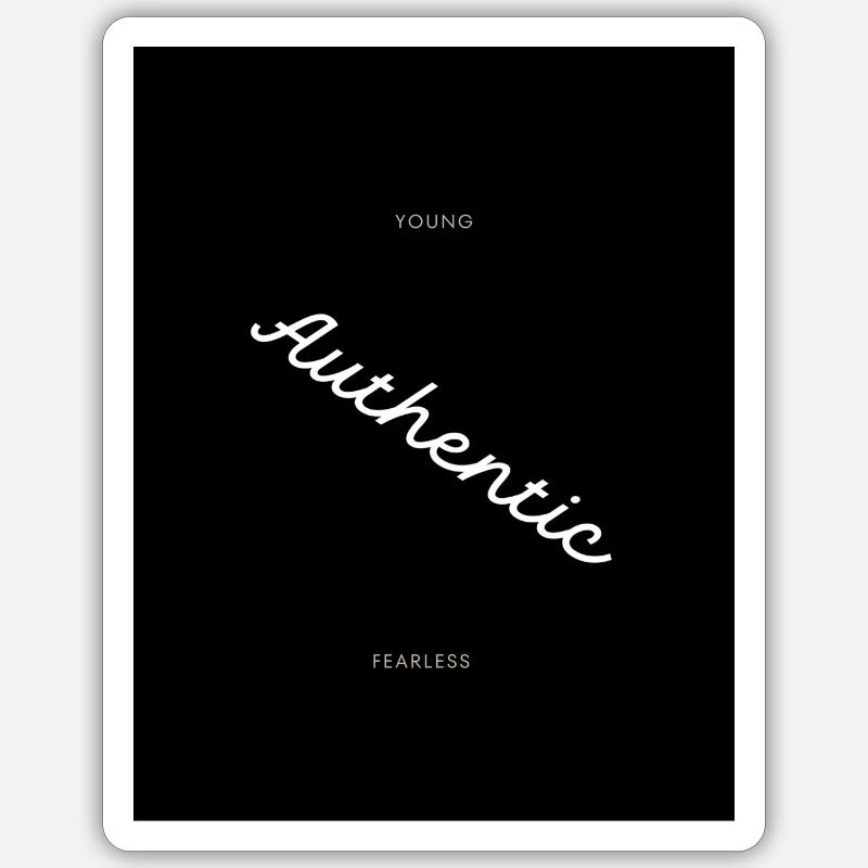 Authentic Gothic and Basic - Sticker Größe S (10 x 10 cm) - Mattweiß