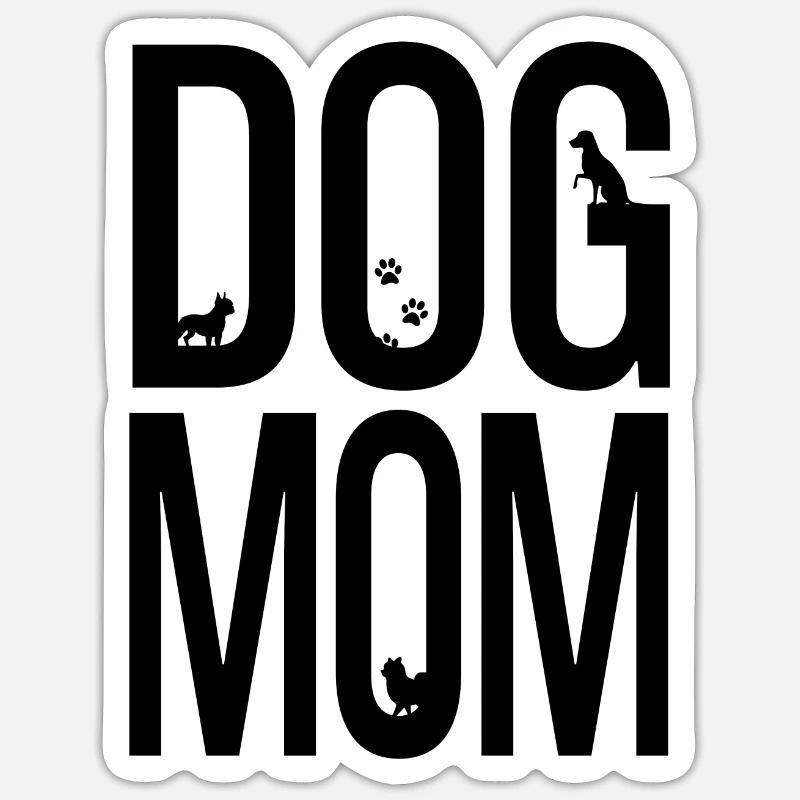 Psia Mama - HUNDEMUTTER - Sticker Größe S (10 x 10 cm) - Mattweiß