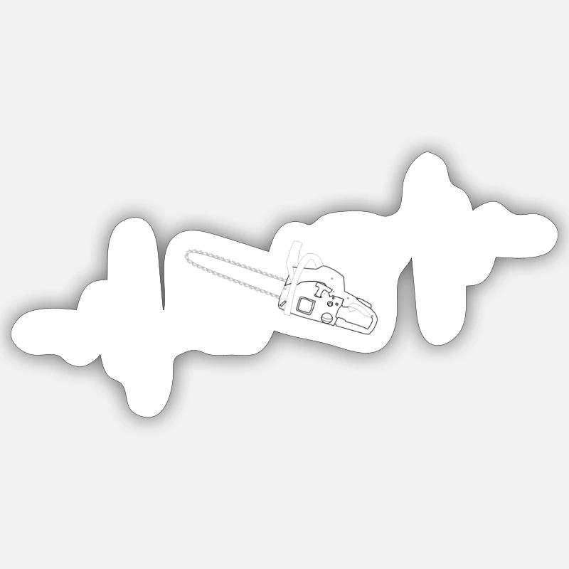 Tronçonneuse Sticker taille S (10 x 10 cm)