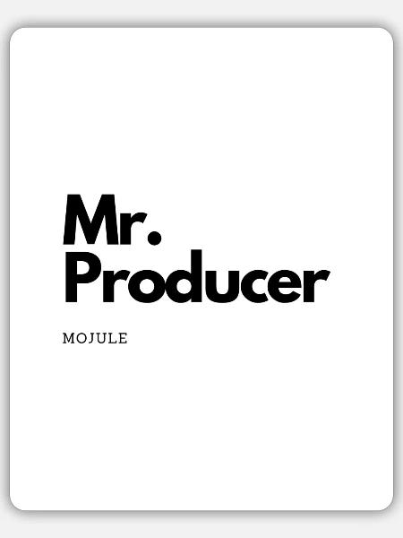 Mr Producer - Sticker Größe S (10 x 10 cm) - Mattweiß