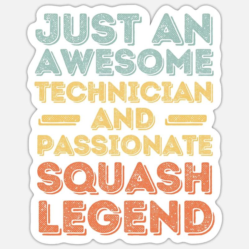 Technician Squash retro Sticker size S (10 x 10 cm)