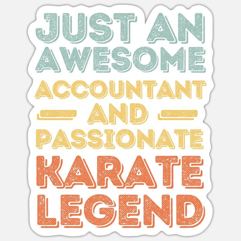 Comptable Karaté rétro Sticker taille S (10 x 10 cm)