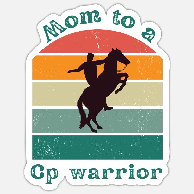 Mutter eines cp-Kriegers - Sticker Größe S (10 x 10 cm) - Mattweiß