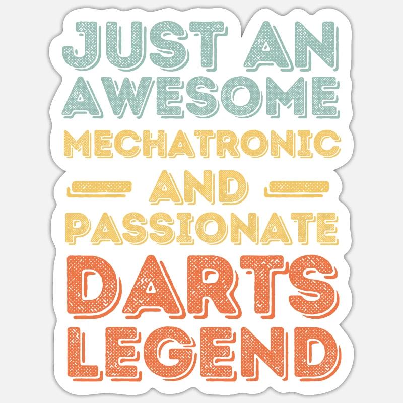 Mechatronics Darts retro Sticker size S (10 x 10 cm)