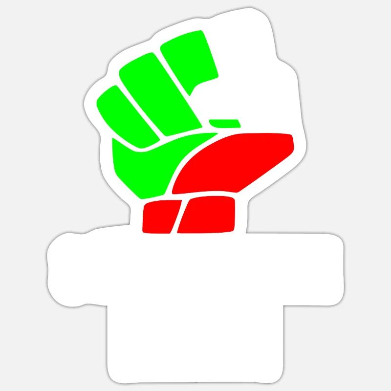 Stand with iran - Sticker taille S (10 x 10 cm) - blanc mat