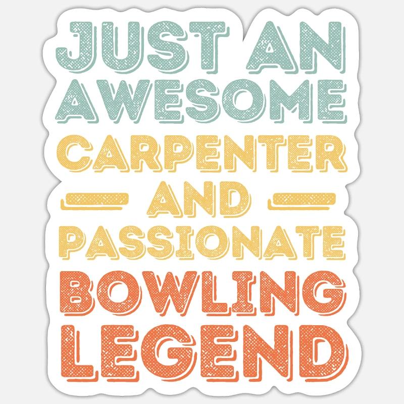 Zimmermann Bowling retro - Sticker size S (10 x 10 cm) - white matte