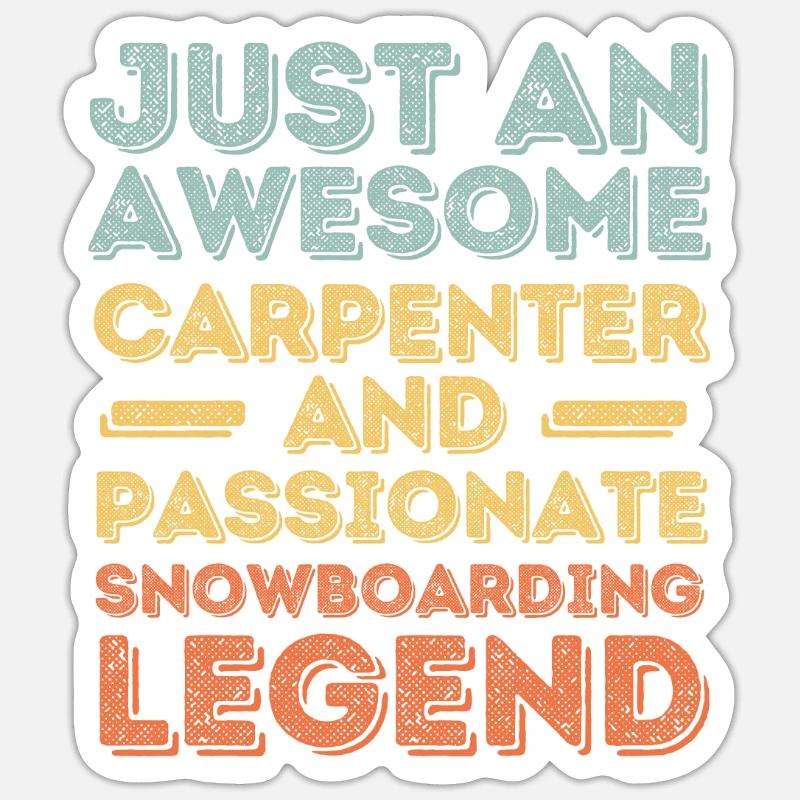 Zimmermann Snowboard rétro - Sticker taille S (10 x 10 cm) - blanc mat