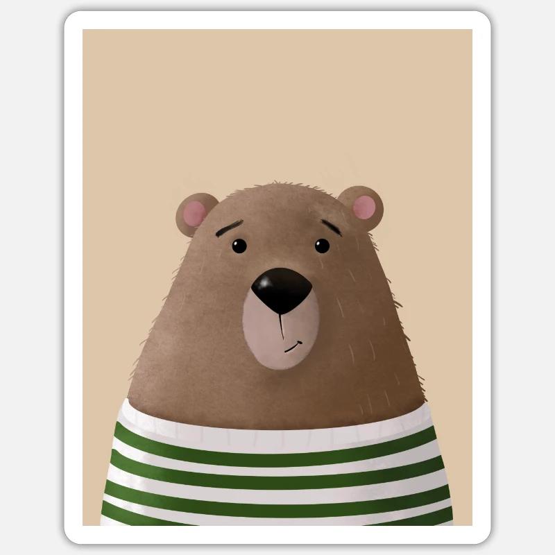 Bear - Sticker size S (10 x 10 cm) - white matte
