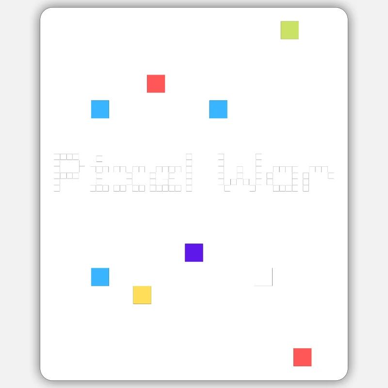 Pixel War - Sticker taille S (10 x 10 cm) - blanc mat