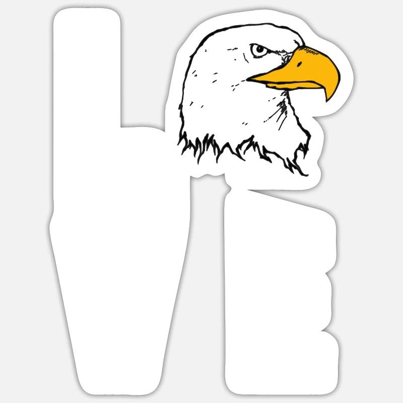 Love Eagle Sticker size S (10 x 10 cm)