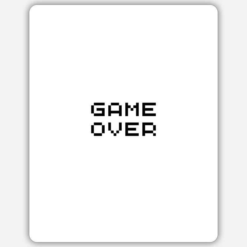 GAME OVER - Sticker size S (10 x 10 cm) - white matte