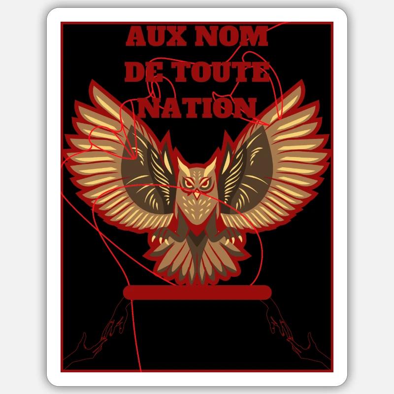 Noctambule 2 - Sticker taille S (10 x 10 cm) - blanc mat