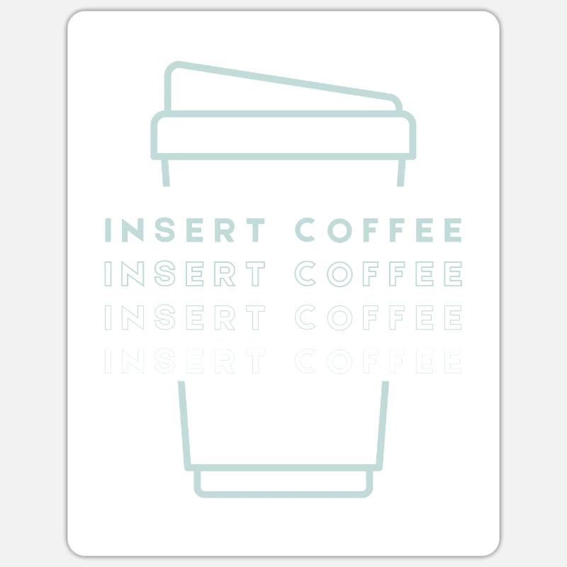 Insert Coffee Cup 2 LHTPHTBWT - Sticker Größe S (10 x 10 cm) - Mattweiß