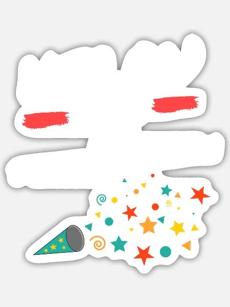 Helau Papa ist Sternhagelvoll - Sticker Größe S (10 x 10 cm) - Mattweiß