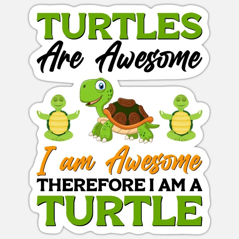 Turtle Lovers Turtle Pet - Sticker size S (10 x 10 cm) - white matte