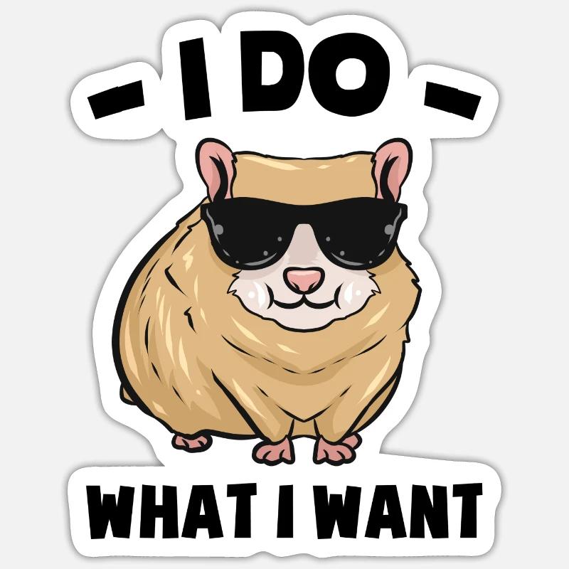 Hamster - Sticker size S (10 x 10 cm) - white matte