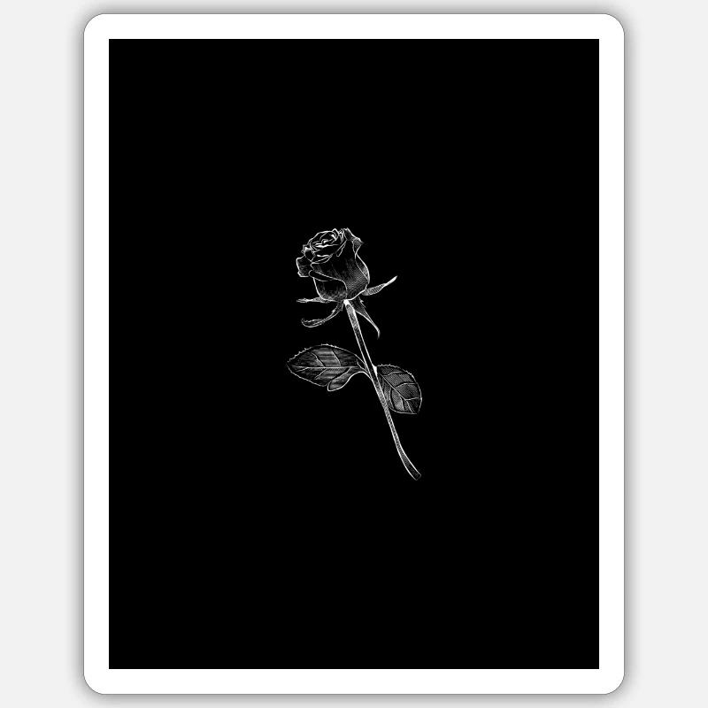 Rose - Sticker taille S (10 x 10 cm) - blanc mat