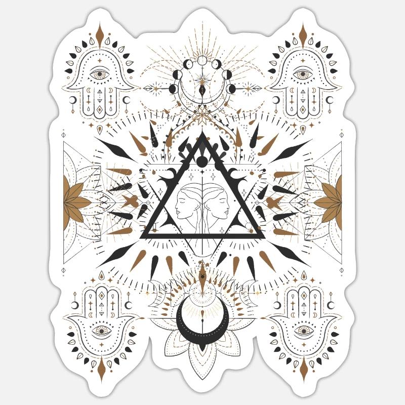 Mudra - Sticker Größe S (10 x 10 cm) - Mattweiß