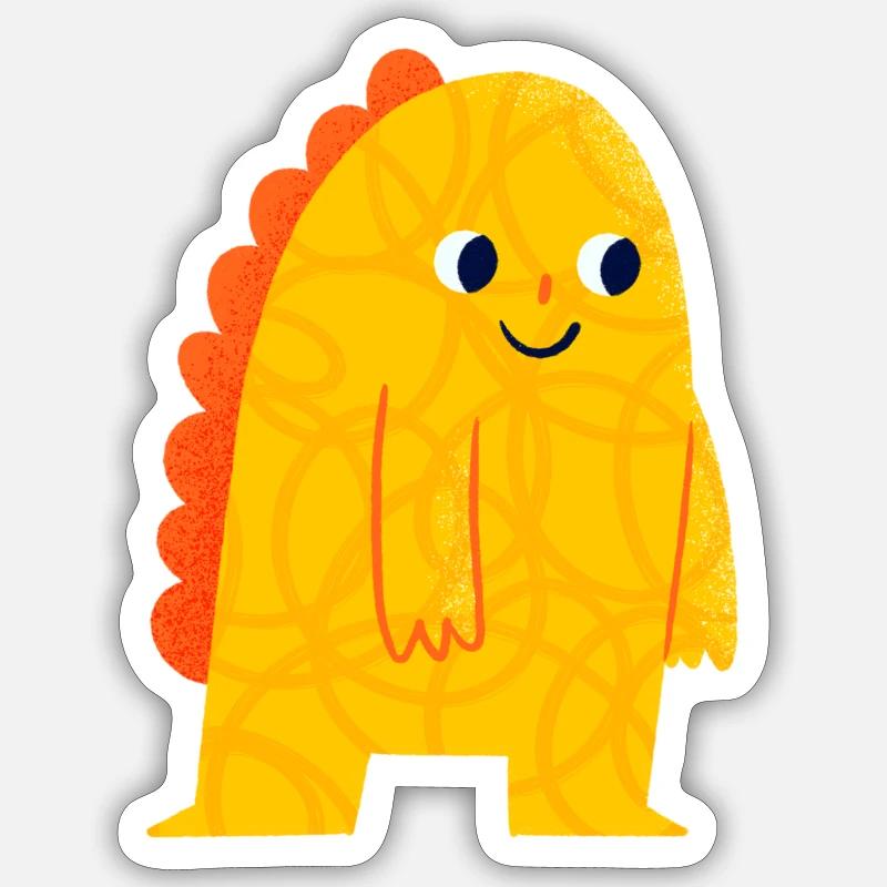 Fröhlicher Dinosaurier Sticker Größe S (10 x 10 cm)
