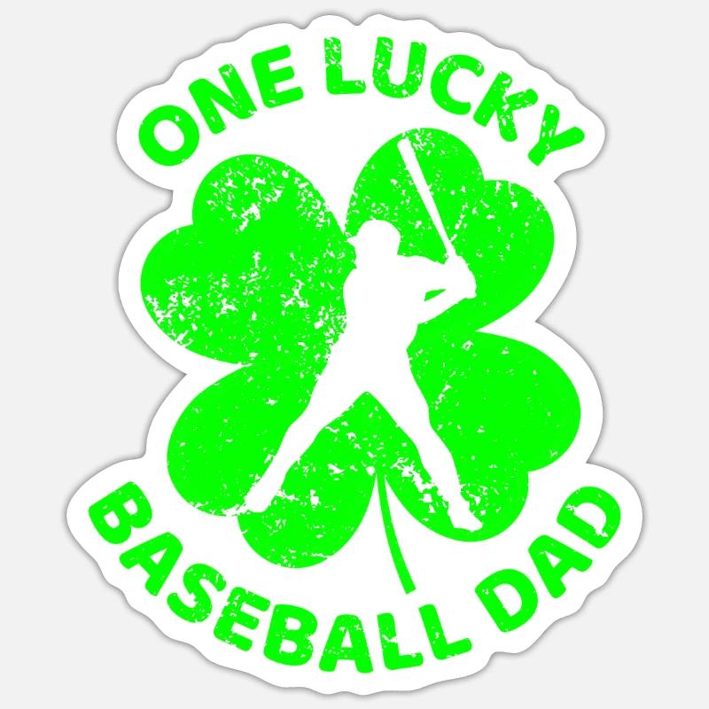 Baseball Trèfle de la Saint-Patrick Sticker taille S (10 x 10 cm)