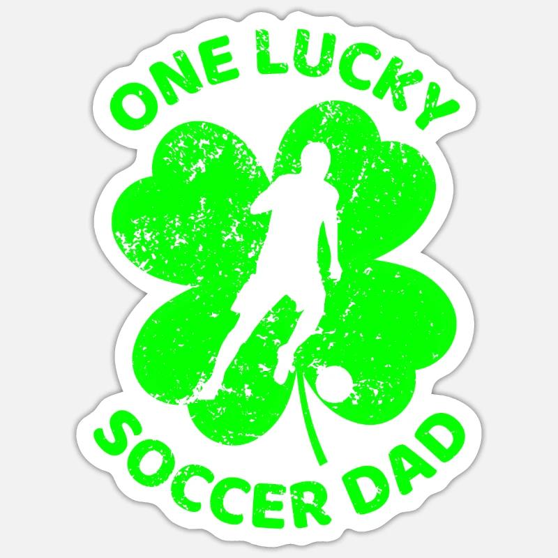 Soccer Trèfle de la Saint-Patrick Sticker taille S (10 x 10 cm)
