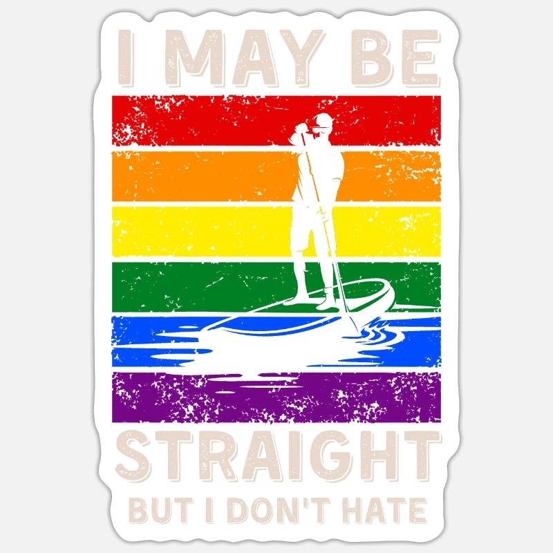 Paddleboard LGBT Rights - Sticker size S (10 x 10 cm) - white matte